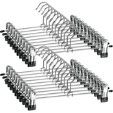 ZOBER percha metálica frontal mostrando clips antideslizantes y orden