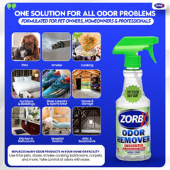 ZORBX aplicación en alfombra eliminando olor y restaurando frescura