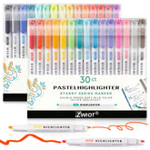 ZWIOT frente del estuche mostrando 30 colores pastel y organización