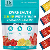 Zwrhealth paquete frontal con sobres, hidratación rápida y portable