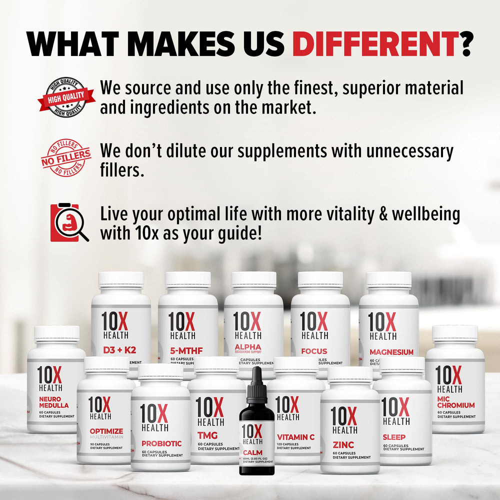 10X Health certificado de calidad representando pruebas de pureza