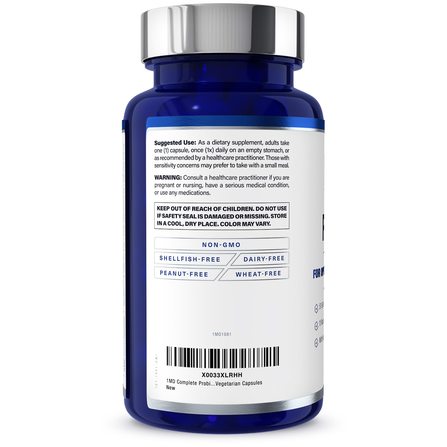 1MD Nutrition sello sin lácteos destacando aptitud para dietas sensibles