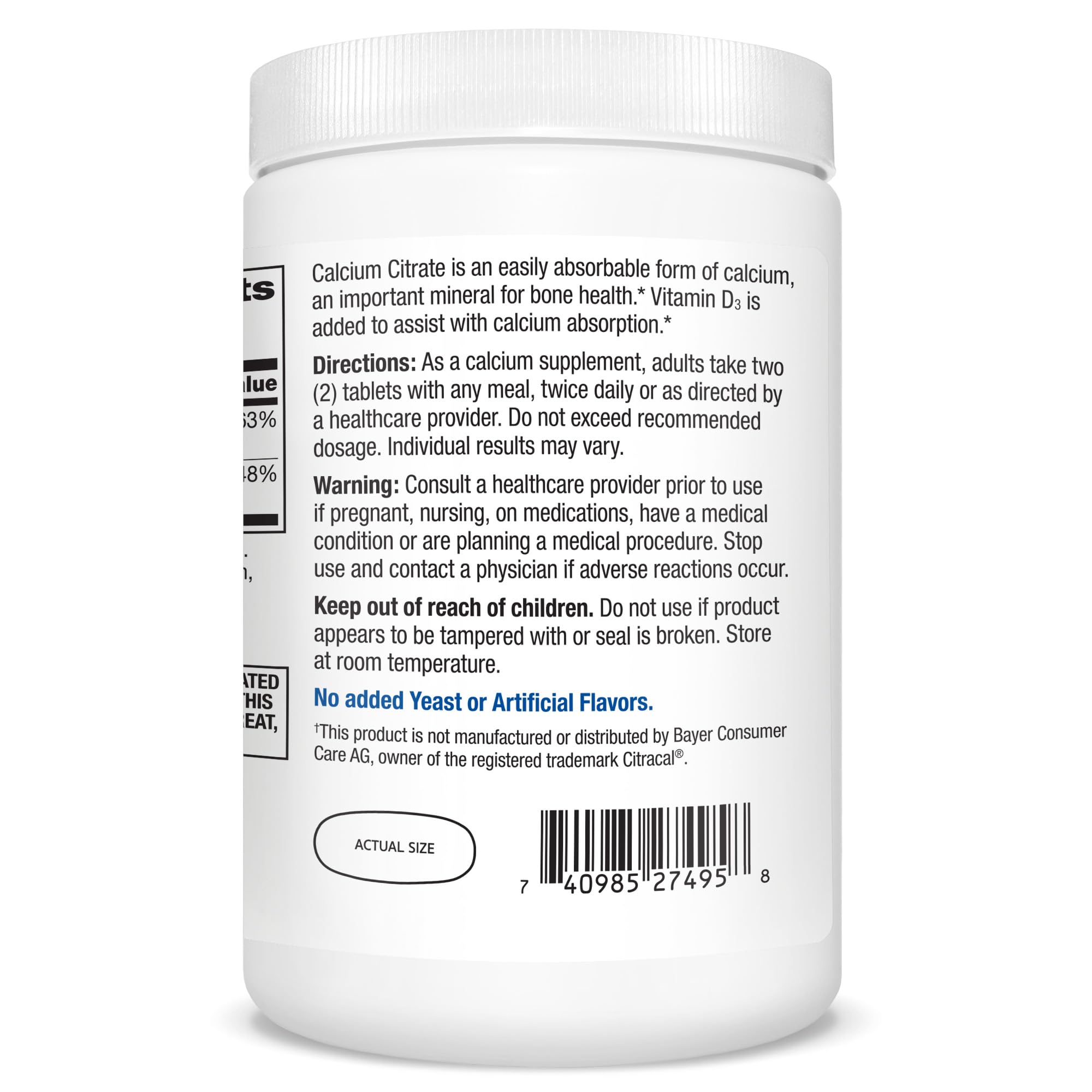 21st Century etiqueta con lista de ingredientes y beneficios claros