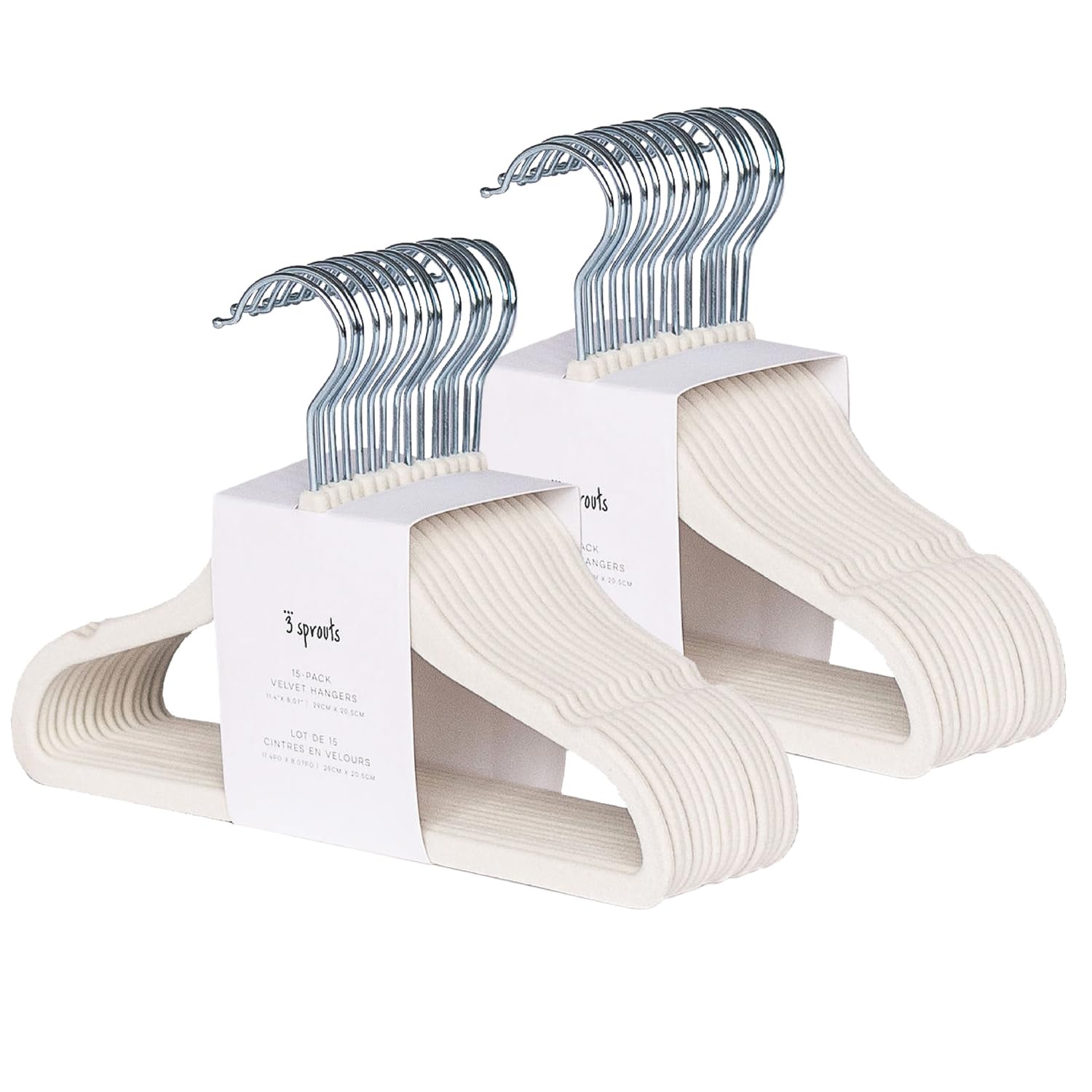 3 Sprouts perchas crema frontal que maximizan espacio