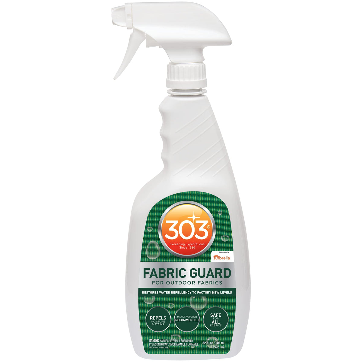 303 Products envase frontal 32 oz mostrando etiqueta clara y tamaño
