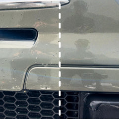 3D Bug Remover imagen antes y después en capó que demuestra eliminación de manchas