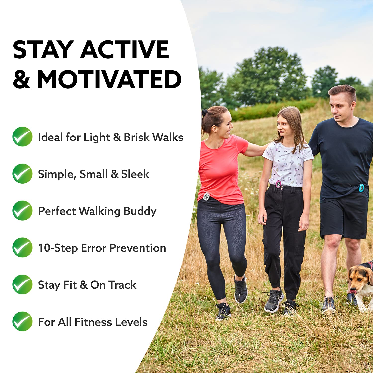 3DActive 3DFitBud detalle del botón trasero que facilita inicio y reinicio rápido