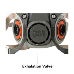 3M 6200 con cartuchos 6000 series conectados para protección combinada