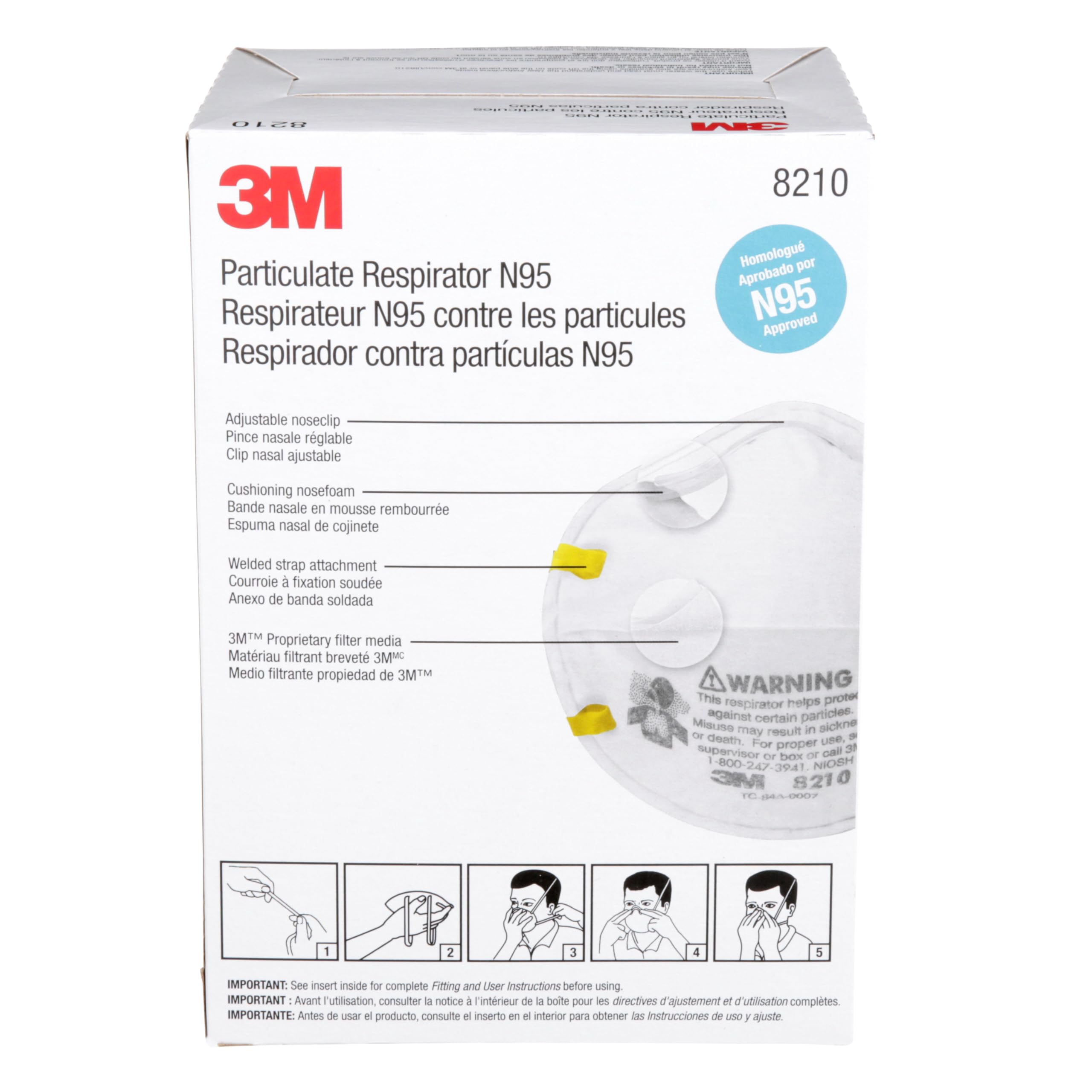 Mascarilla 3M 8210 en un entorno industrial ilustrando uso real y compatibilidad