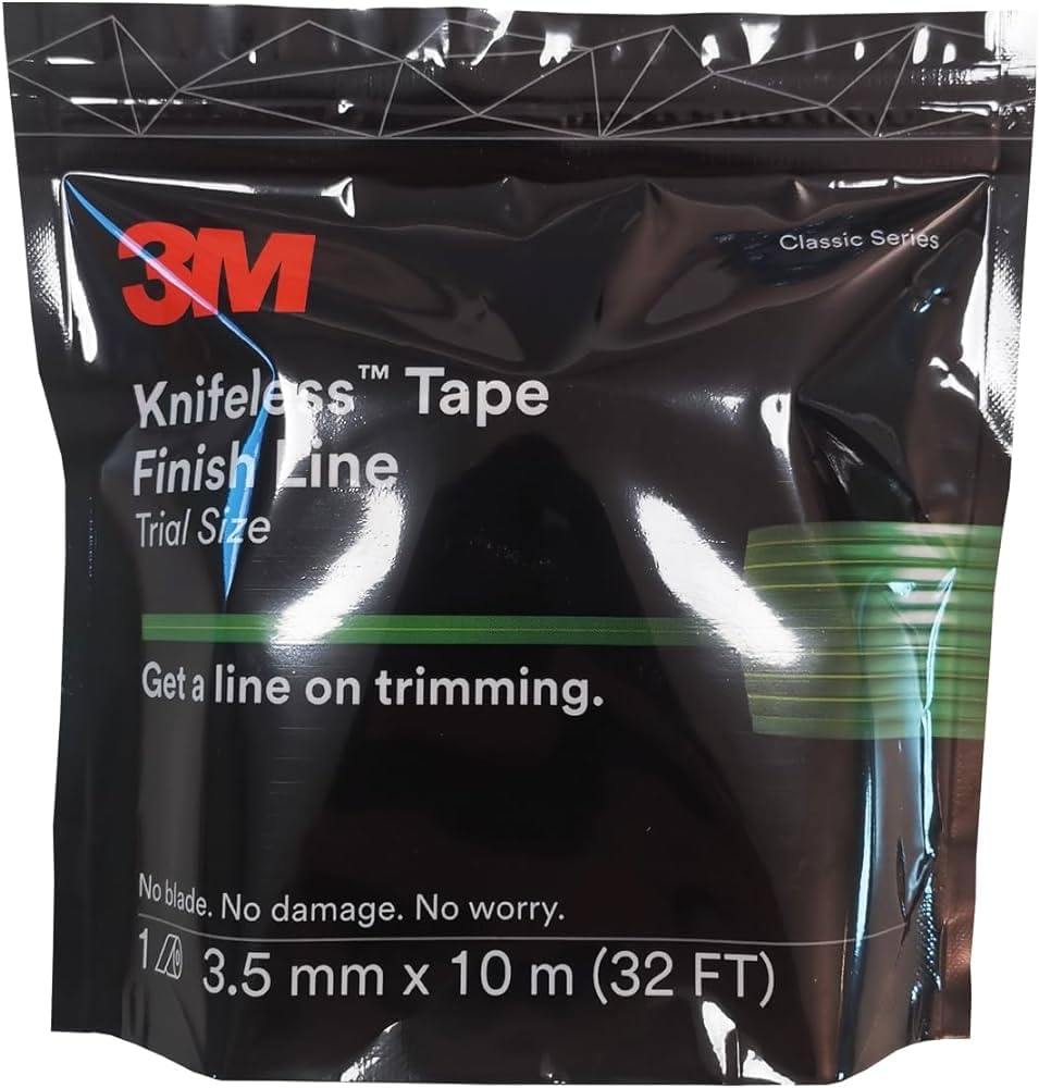 3M Finish Line KTS-FL2 frontal del envase mostrando tamaño de prueba y color verde