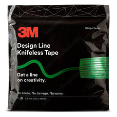 3M cinta knifeless frontal mostrando rollo y beneficio de cortes precisos