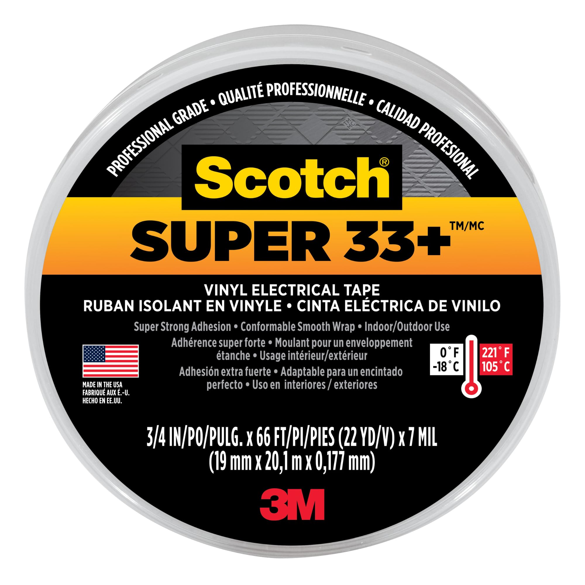 3M Scotch Super 33+ textura vinílica flexible para mejor conformado