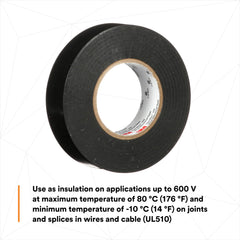 3M Temflex junto a una regla para mostrar escala y grosor del rollo
