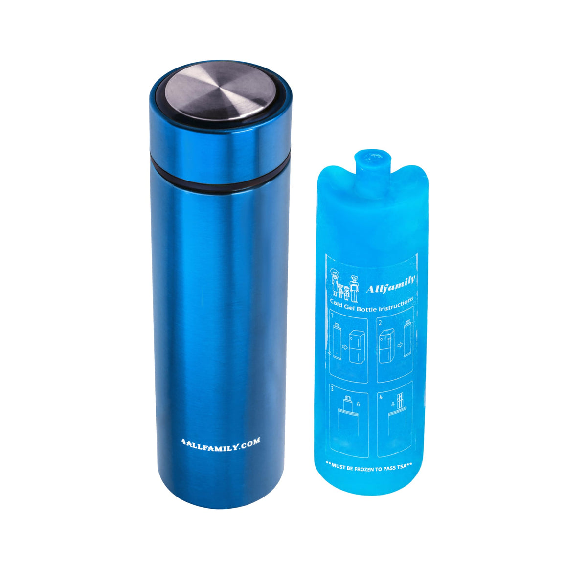4ALLFAMILY estuche Nomad frontal azul mostrando diseño compacto y protección