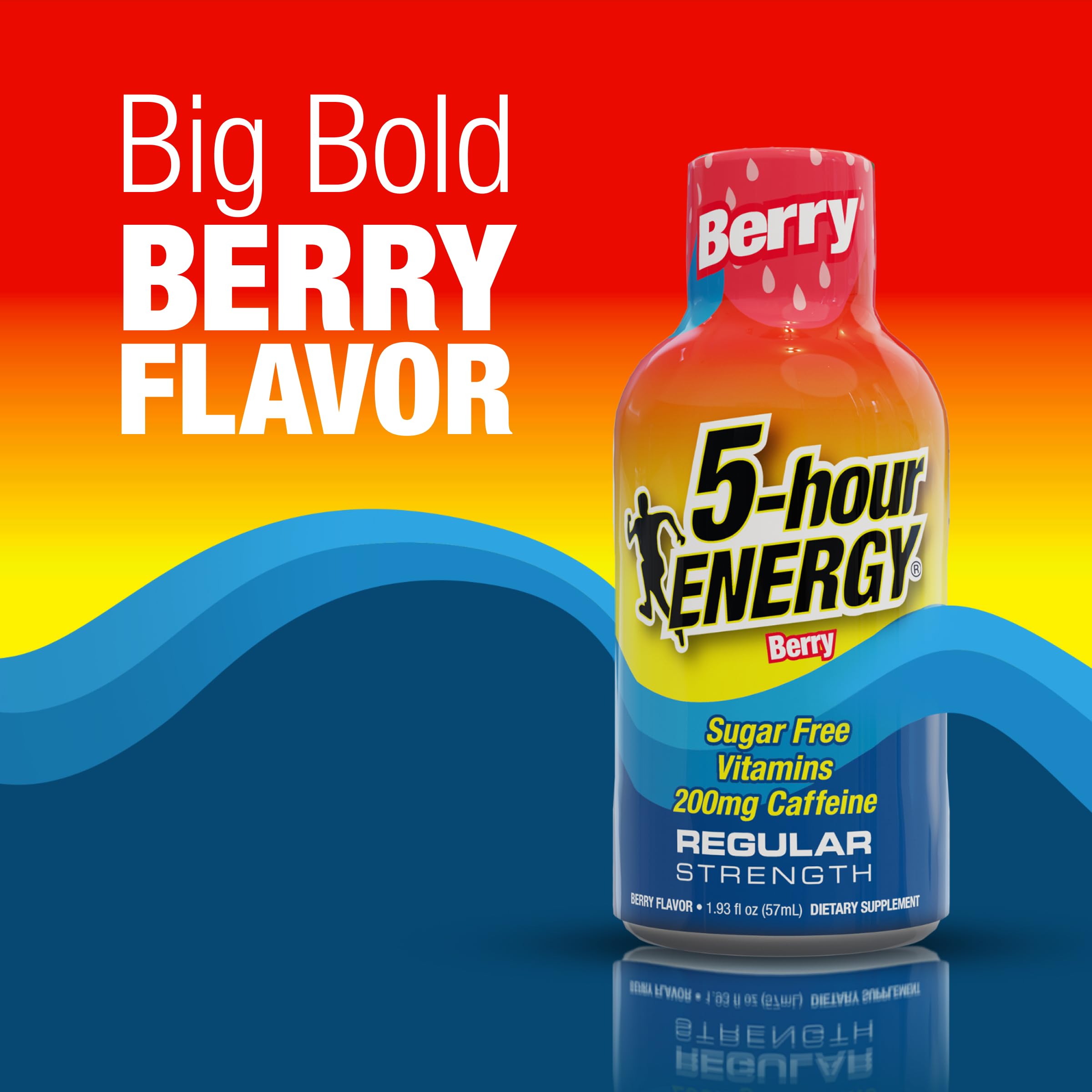 5-hour ENERGY detalle de botella Berry destacando cierre sellado y portátil
