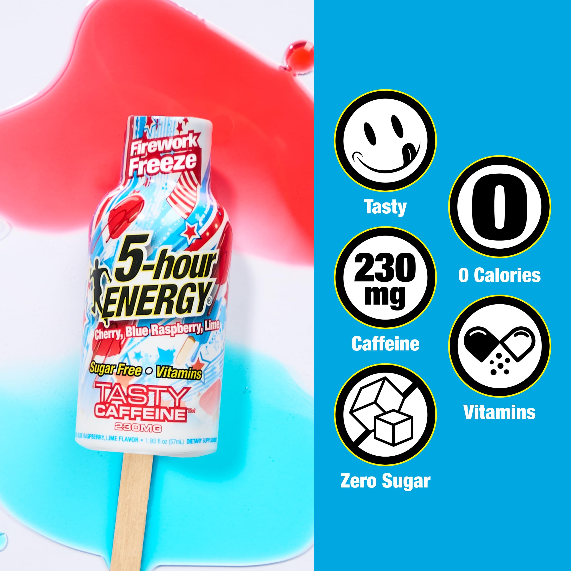 5-hour ENERGY shot en mano listo para consumir antes de estudio o trabajo