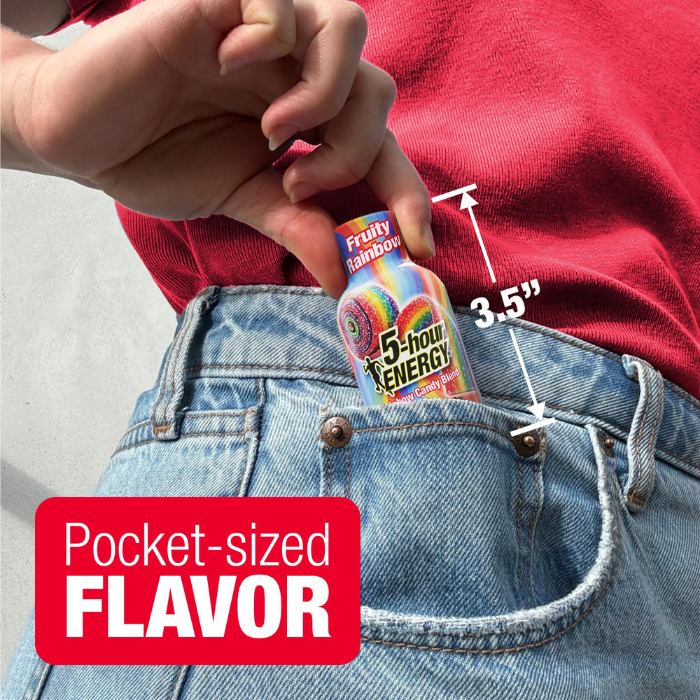 5-hour ENERGY botellas dentro de una mochila, ideal para llevar al trabajo