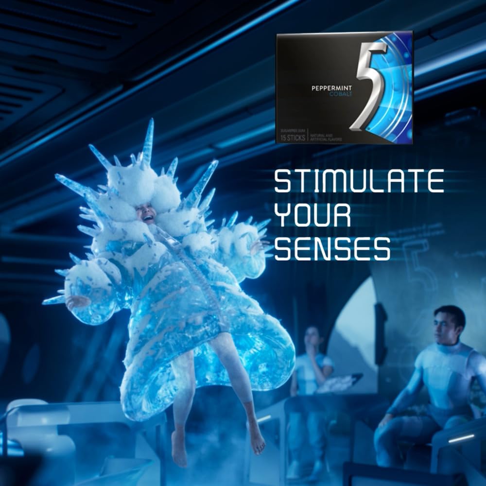 5 Gum paquete abierto con palitos visibles indicando facilidad de uso y porciones