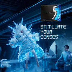 5 Gum paquete abierto con palitos visibles indicando facilidad de uso y porciones