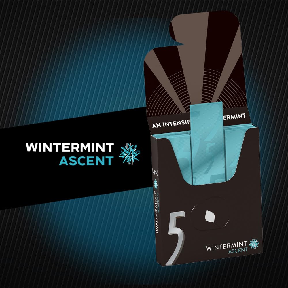 5 Gum paquete abierto con 15 chicles listos para masticar