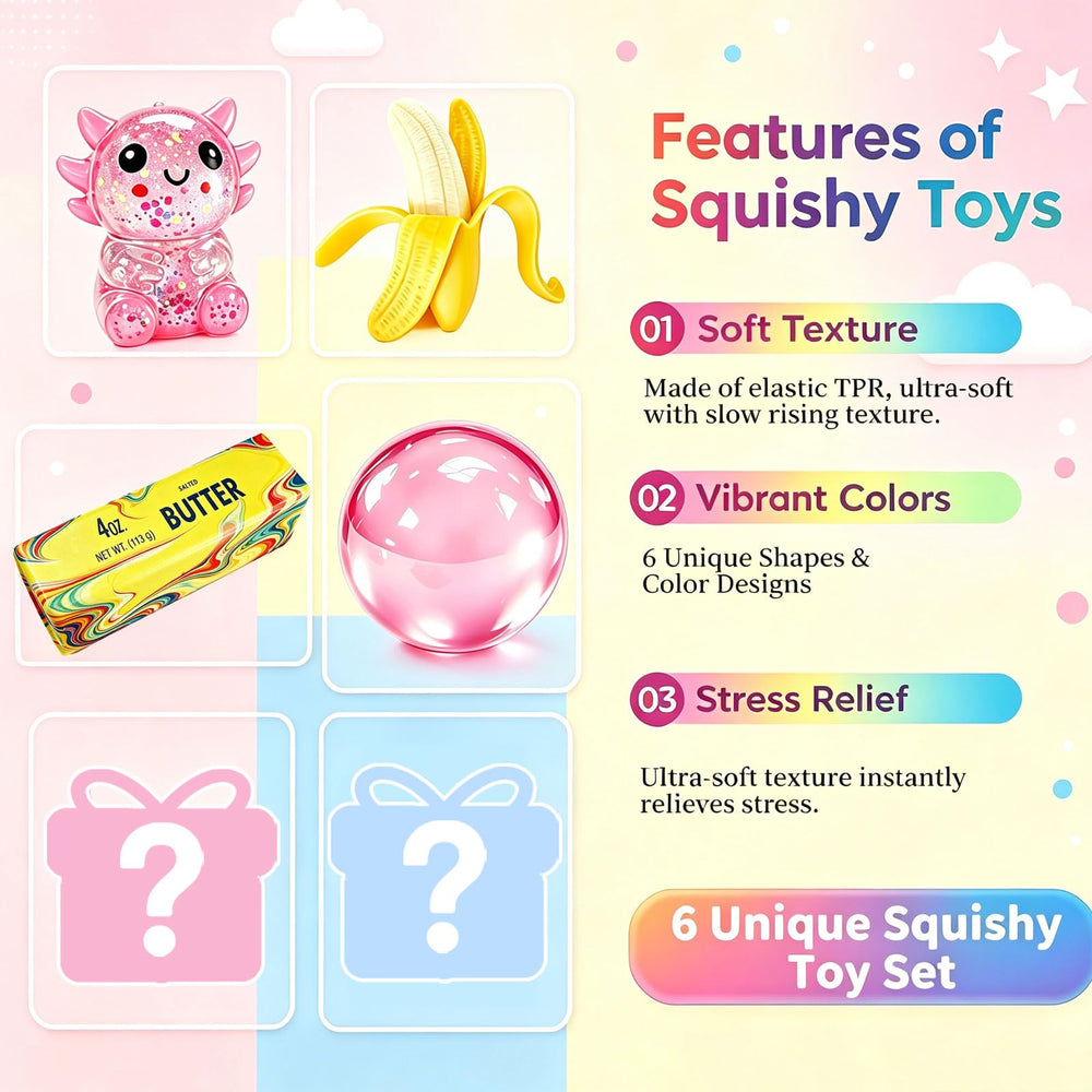75F squishy siendo apretado en mano para alivio y concentración