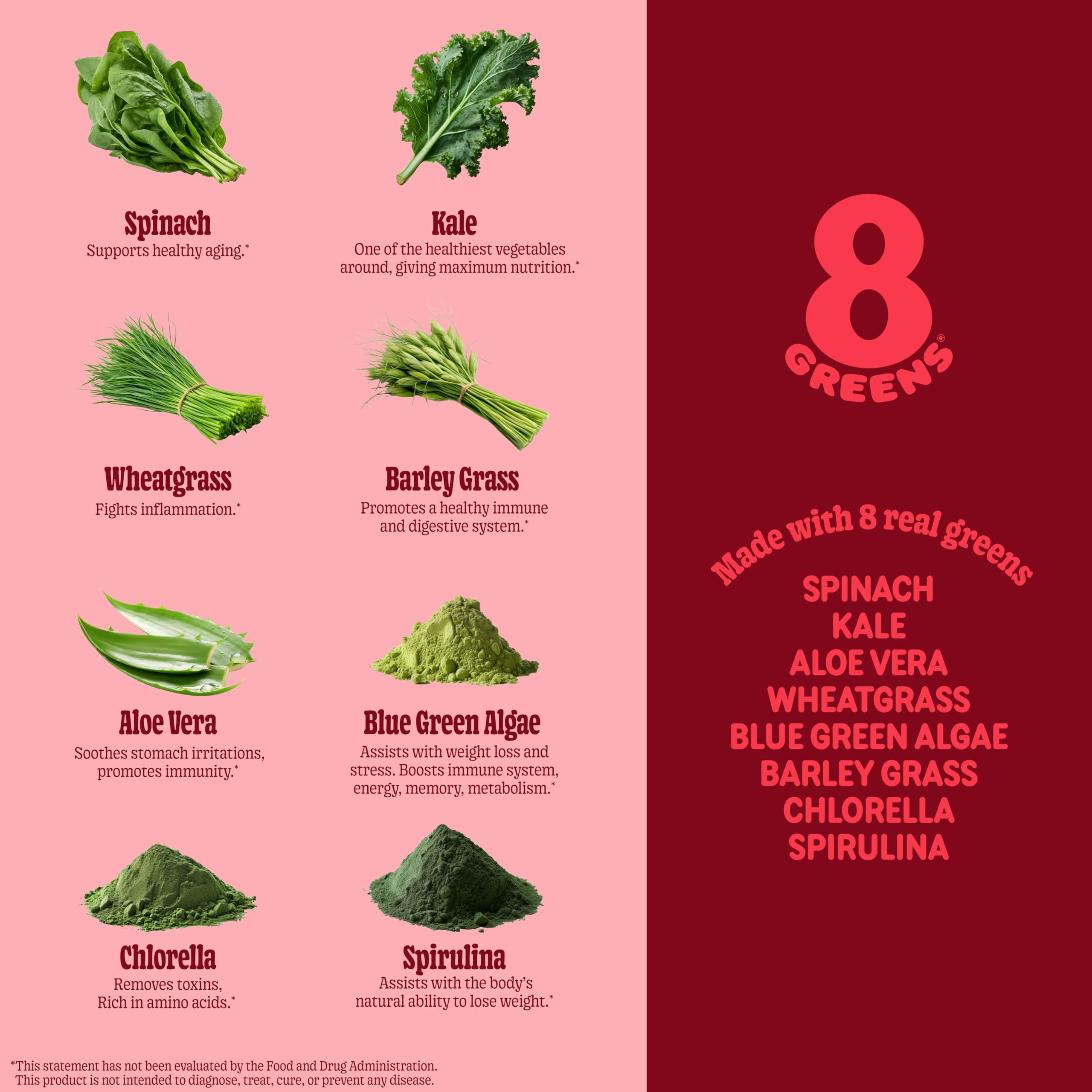 8Greens frasco abierto con gominolas listo para uso diario práctico