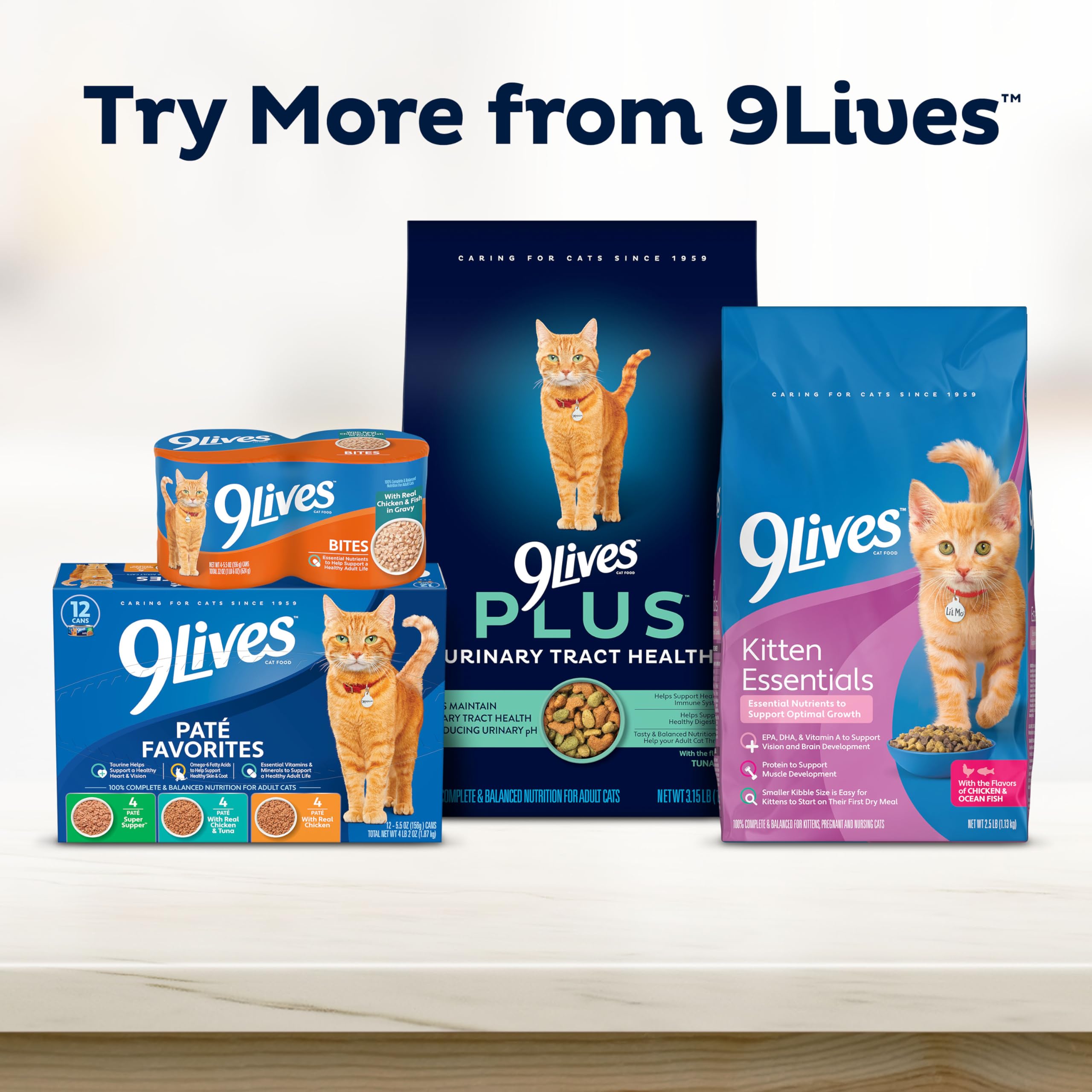 9Lives bolsa abierta mostrando croquetas frescas listas para servir