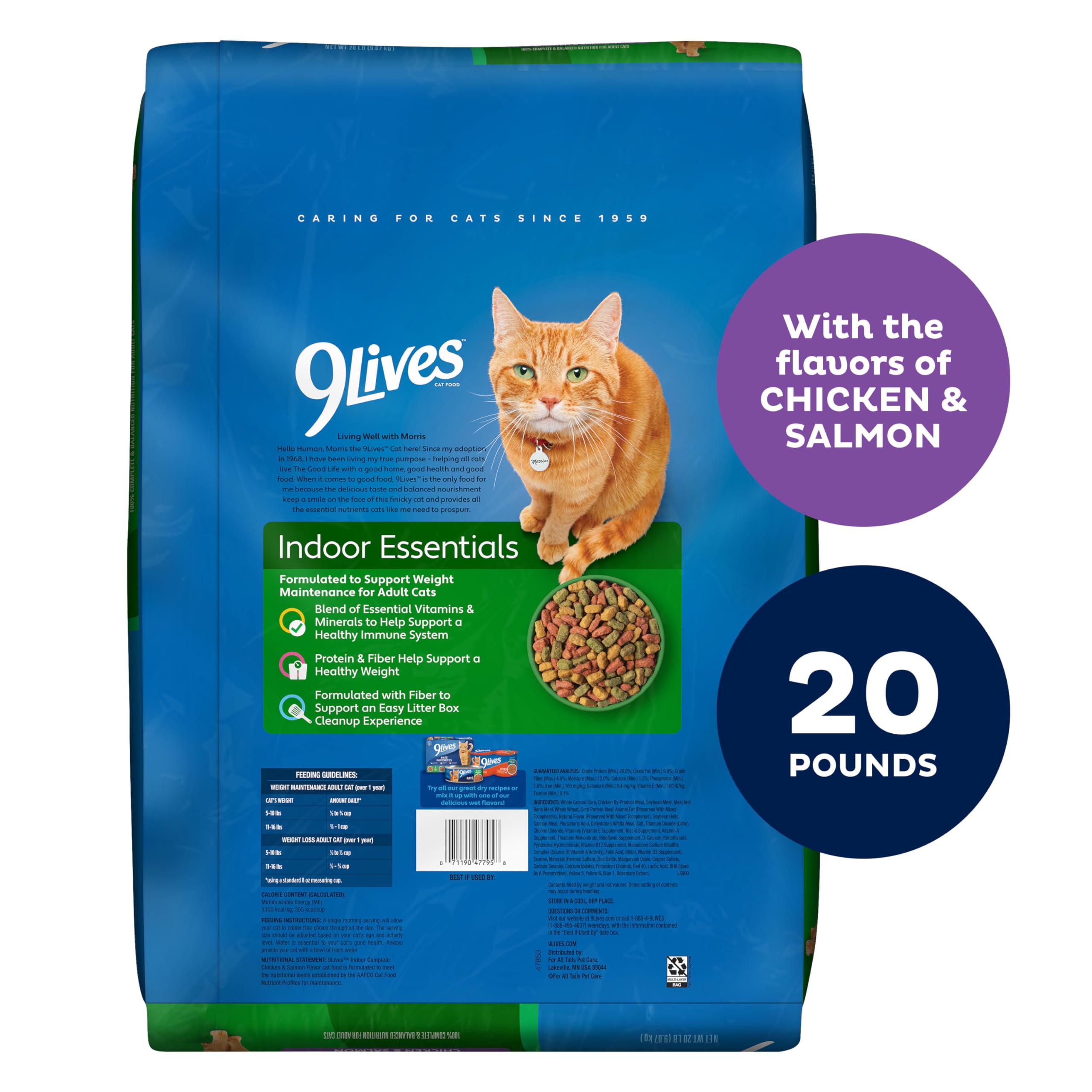 9Lives croquetas servidas en un cuenco, apetitosas y nutritivas para gatos