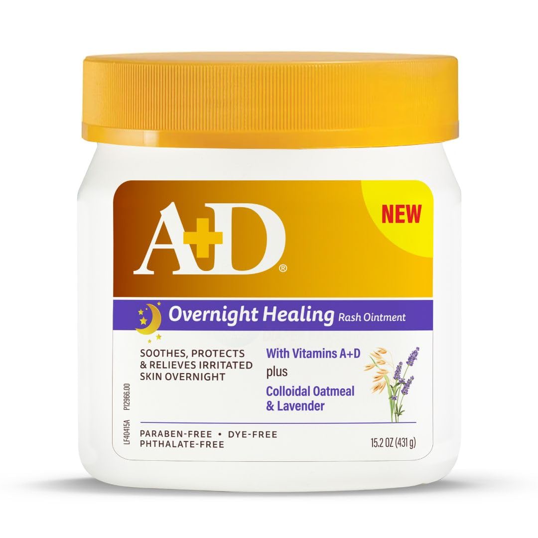A+D frasco frontal 15.2oz mostrando tamaño y etiqueta, protección visible