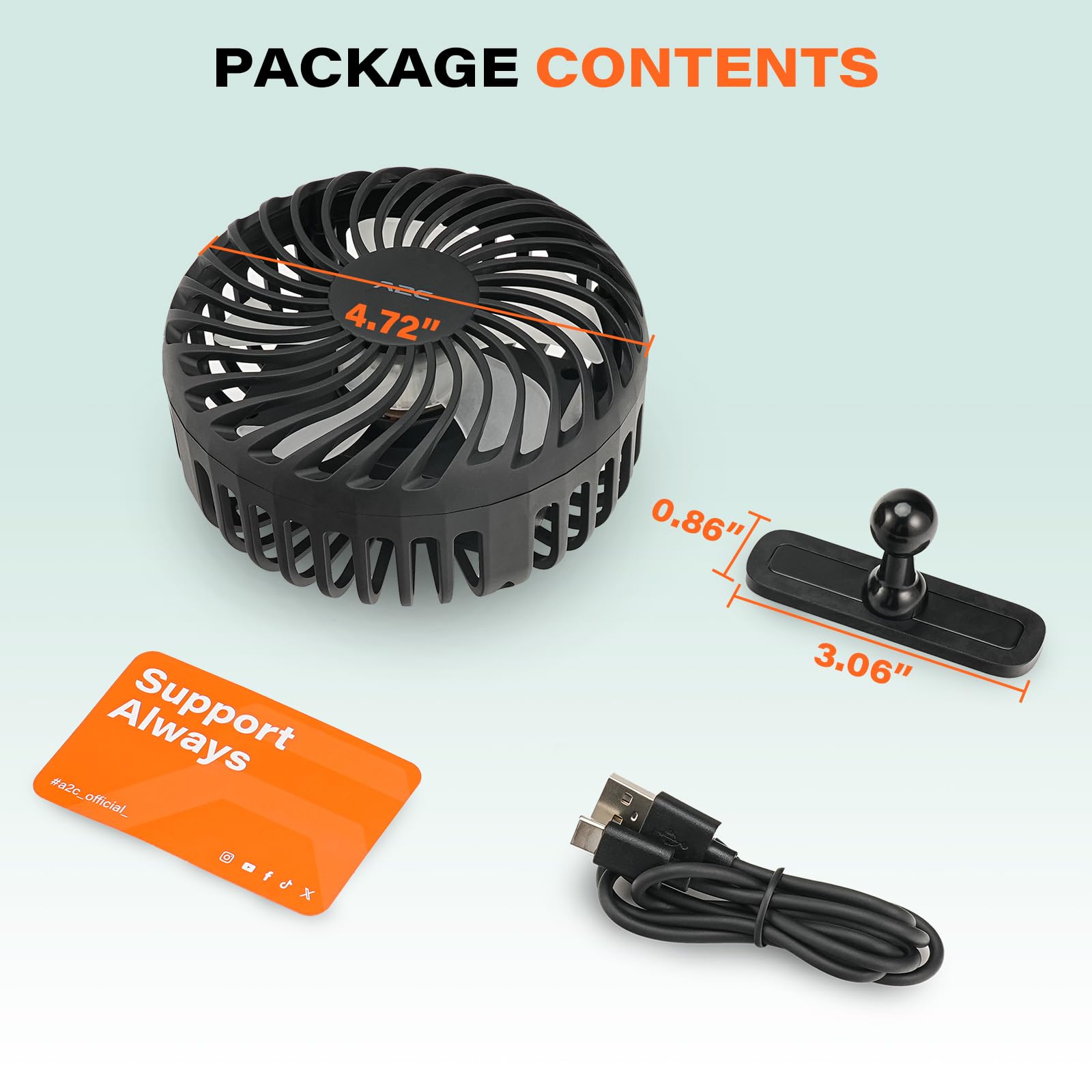 A2C close-up del puerto USB para carga segura con power bank