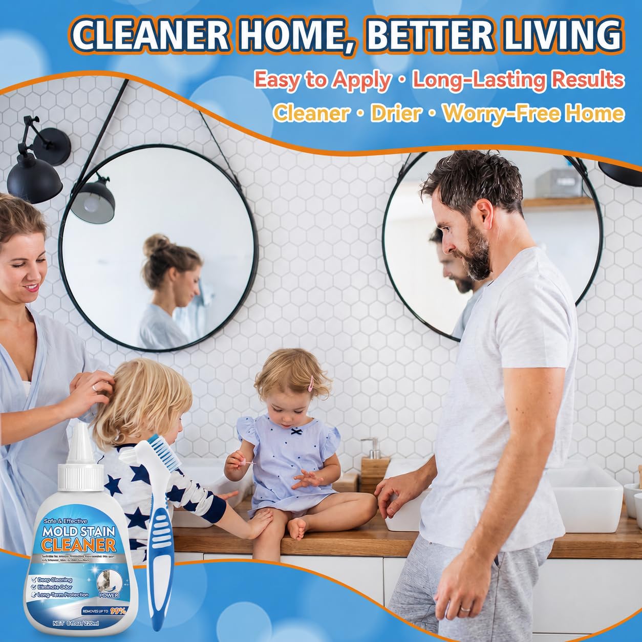 AAROVIBE producto en un baño doméstico mostrando uso real y resultado estético mejorado