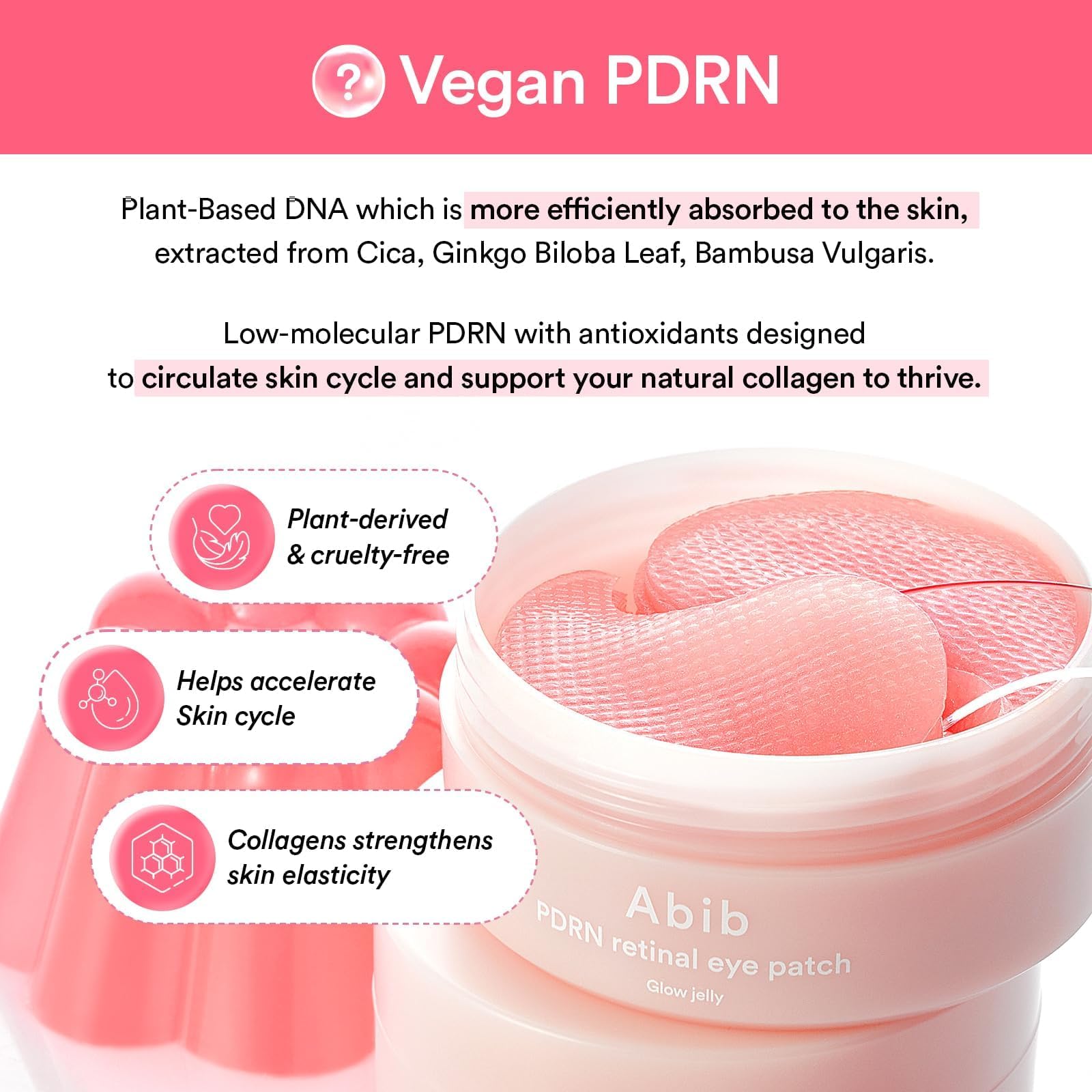 Abib etiqueta de ingredientes con foco en PDRN y Retinal