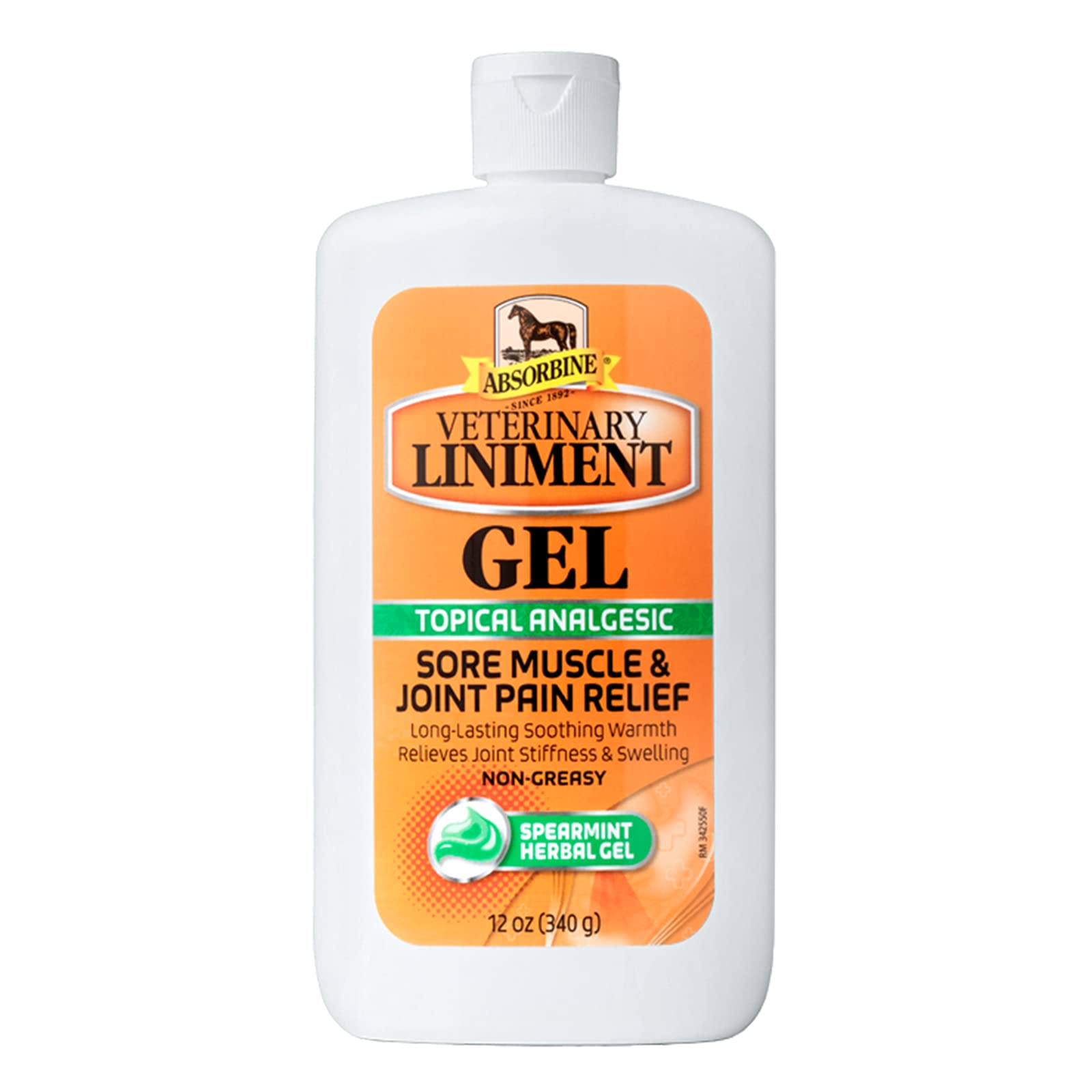 Absorbine gel frente del envase mostrando diseño y tamaño del producto