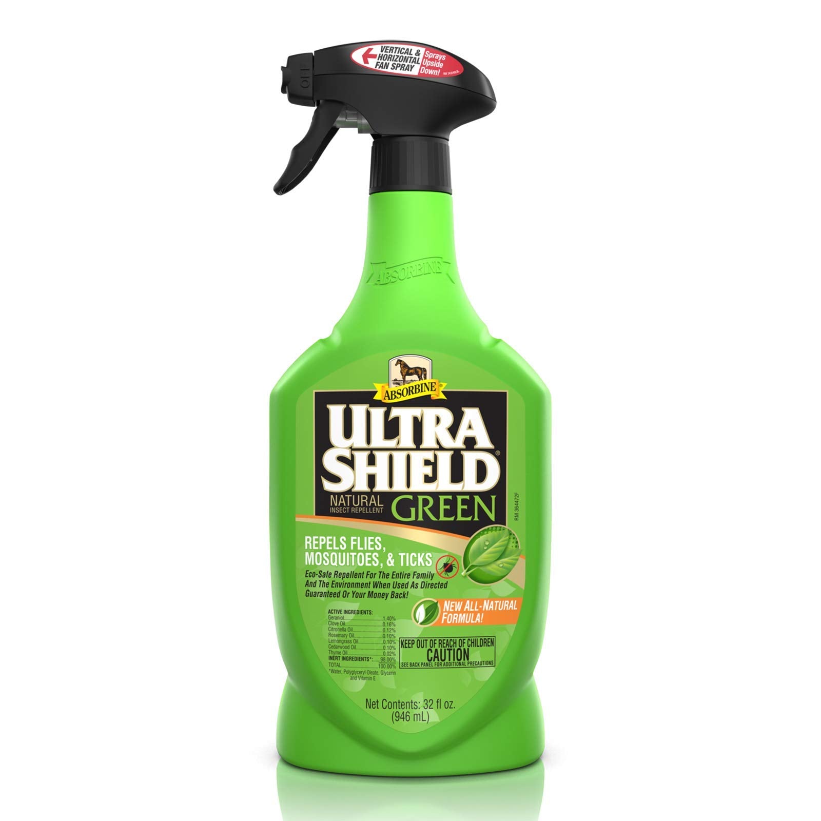 Absorbine envase frontal UltraShield Green 32 oz proteccion contra insectos