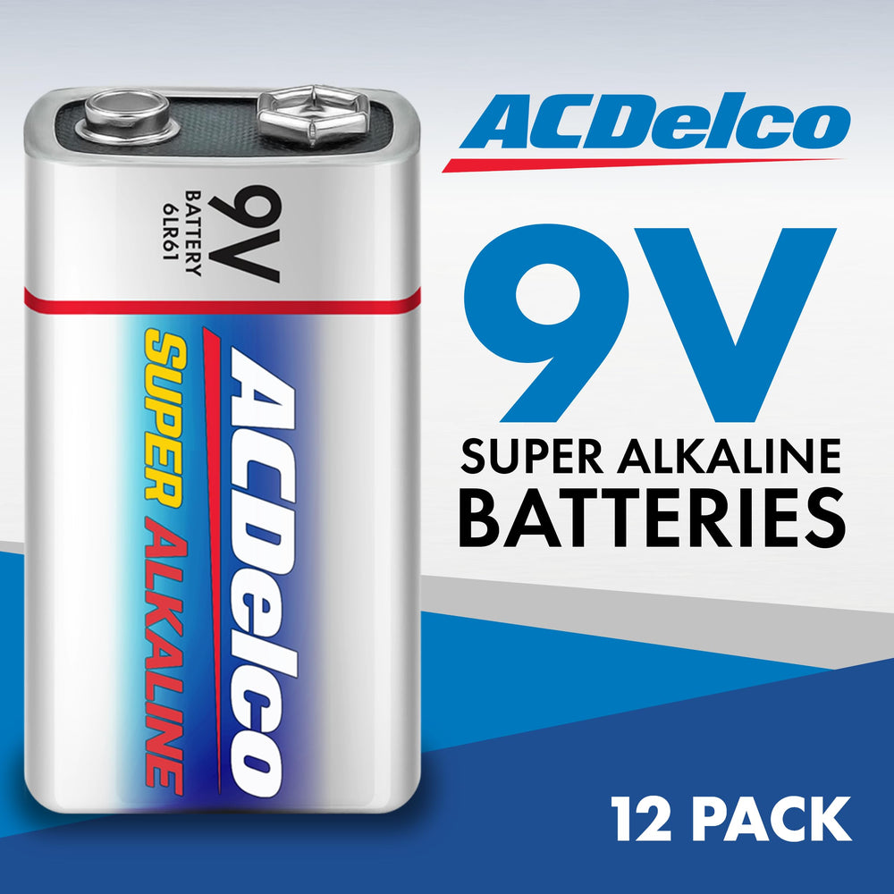 ACDelco pila 9V vista lateral destacando durabilidad y acabado uniforme