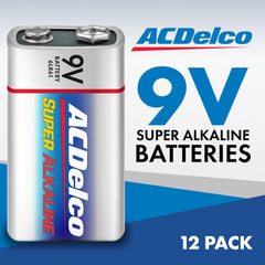 ACDelco pila 9V vista lateral destacando durabilidad y acabado uniforme