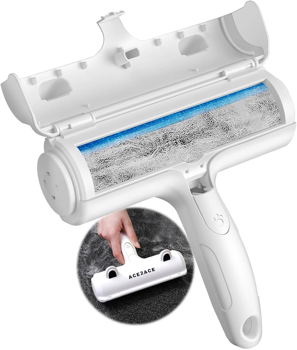 ACE2ACE vista frontal del cepillo blanco mostrando el diseño y ergonomía