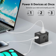 Acer toma AC universal aceptando enchufes internacionales