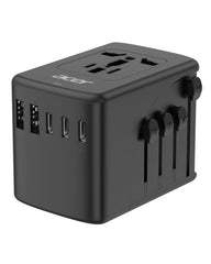 Acer adaptador frontal mostrando todos los puertos y carga simultánea