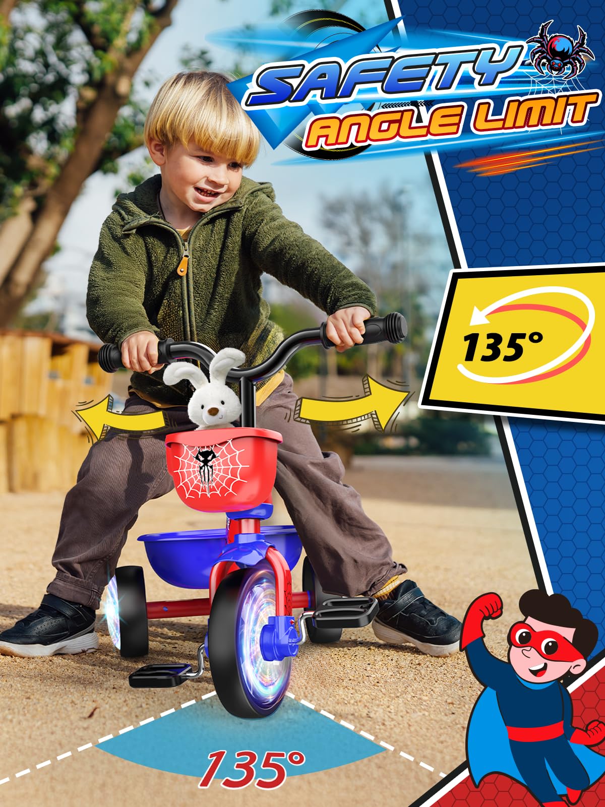 Ackarido soft non-slip handlebars close-up, ensures comfortable secure grip