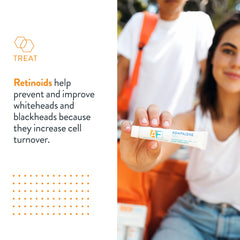 AcneFree applying gel at night on jawline, brand helps unclog pores effectively