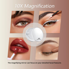 Acoolda espejo 10x desmontable para detalles finos en maquillaje