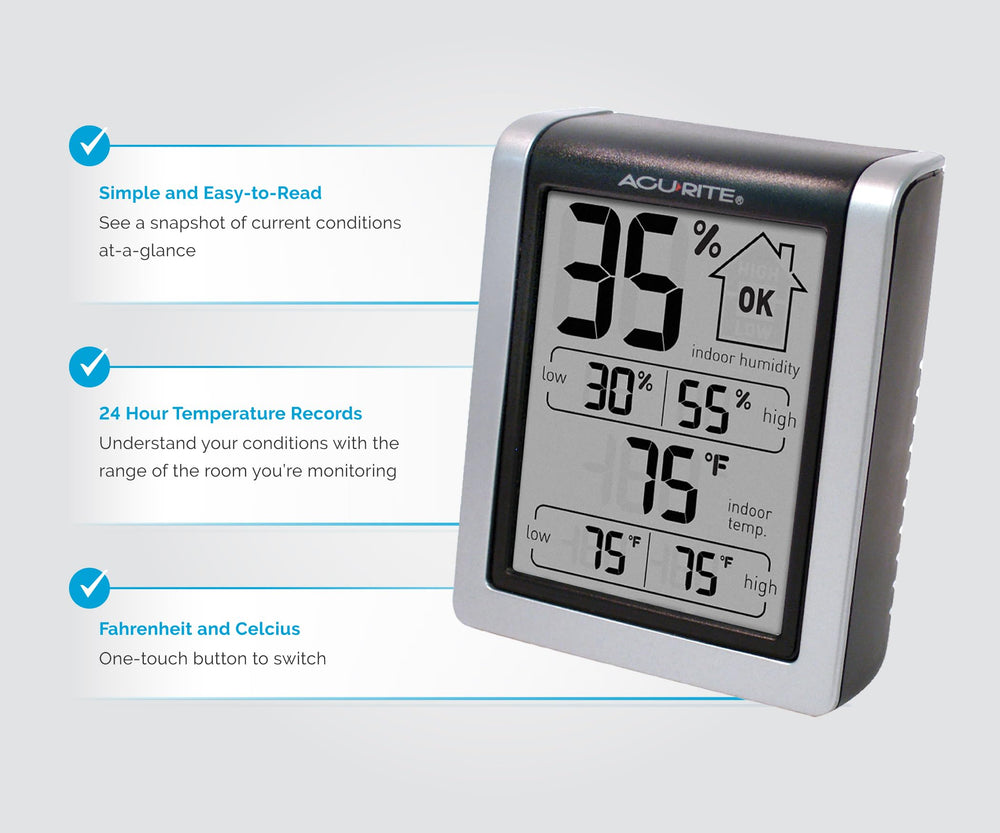 AcuRite colocado en refrigerador mostrando utilidad en cocina