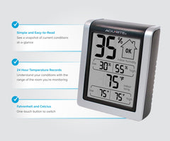 AcuRite colocado en refrigerador mostrando utilidad en cocina