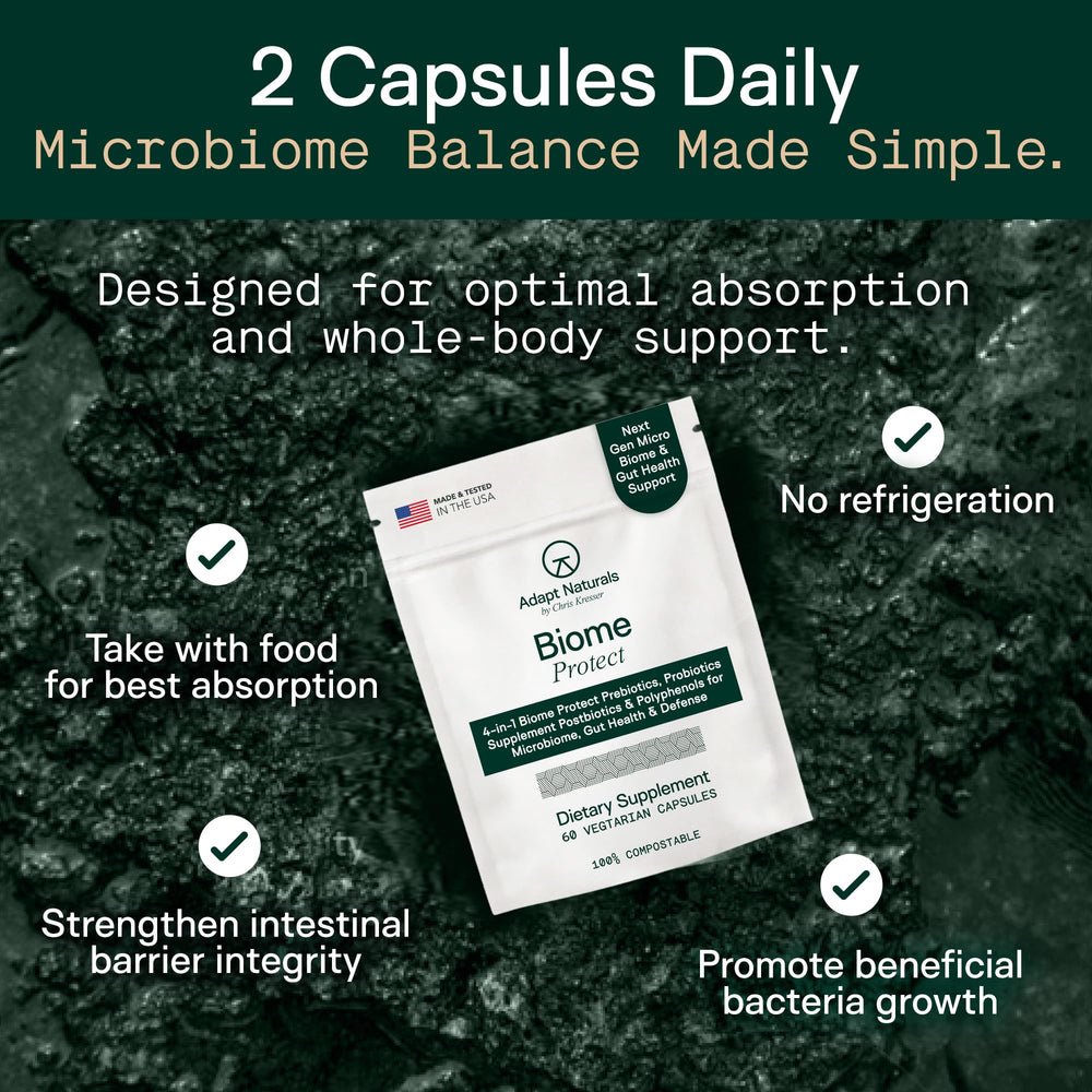 ADAPT NATURALS comparación de tamaño de cápsula para referencia visual