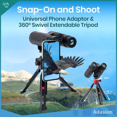 Adasion trípode extensible 360 grados, sujeción estable para vídeos