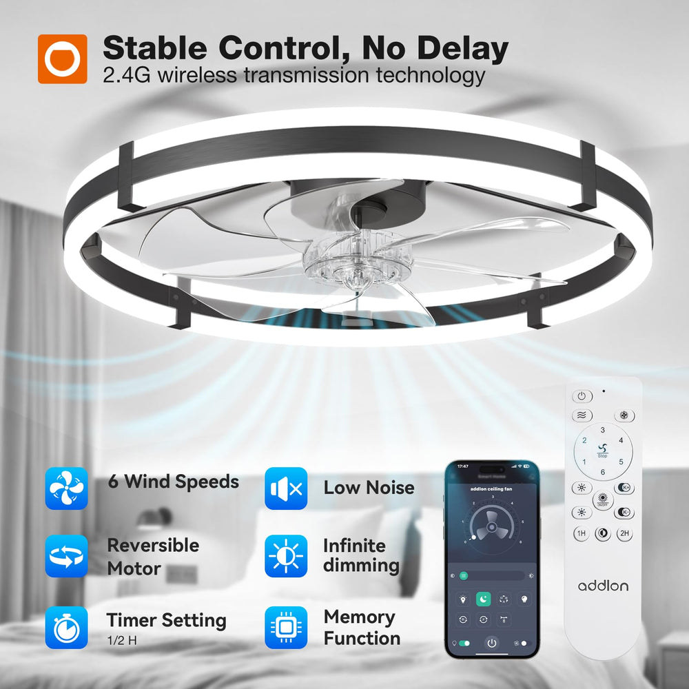 addlon instalado en dormitorio con techo bajo, ahorro de espacio