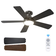 addlon vista frontal del ventilador negro con diseño moderno y ahorro energético