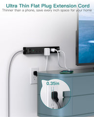 Addtam cable de 5 pies mostrando longitud y flexibilidad en habitación