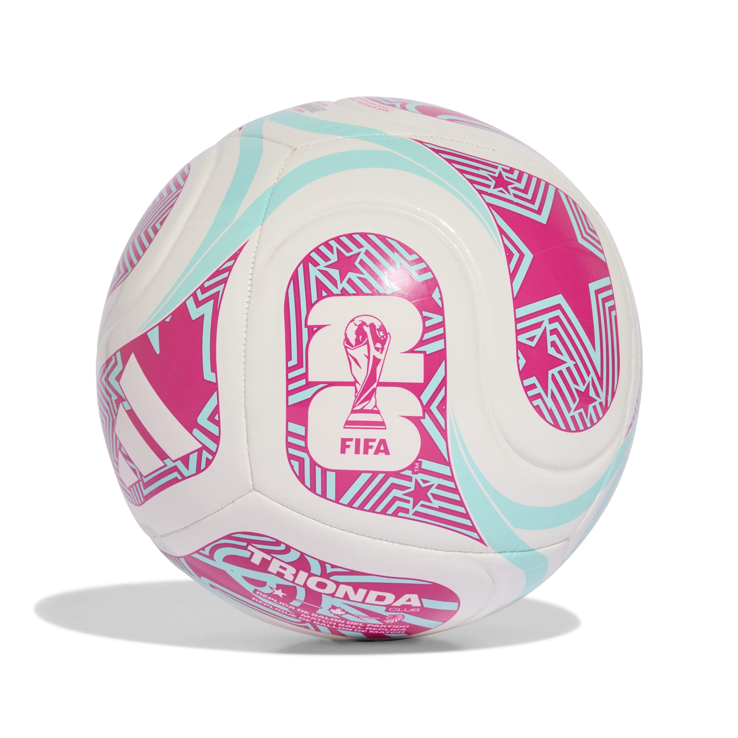 adidas balón Trionda frente del empaque destacando diseño y licencia FIFA